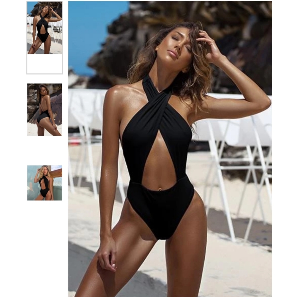 One Piece Black Swim suit